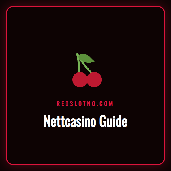 En illustrasjon for en nettcasino guide med en laptop og spillikoner.