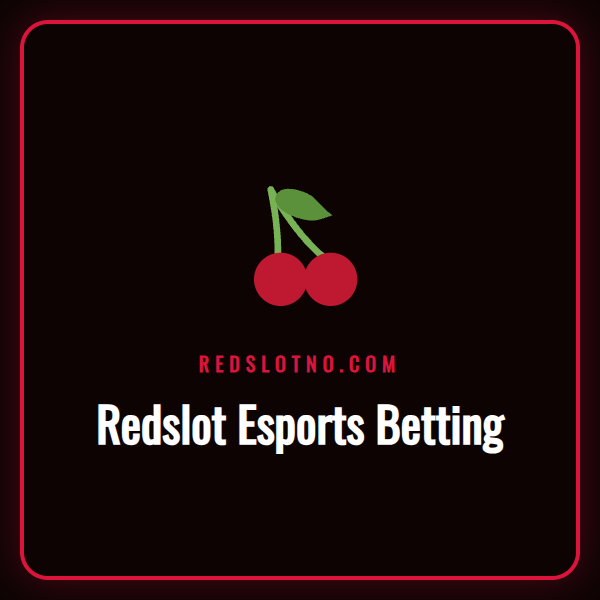 En skjerm som viser spennende Redslot Esports Betting med logoer for CS2 og Dota 2.