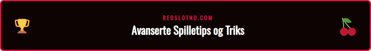 Infografikk som viser avanserte tips for Redslot slotmaskiner.