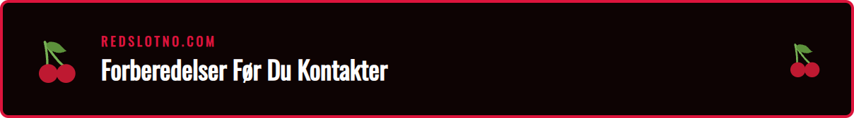 Sjekkliste med ikoner for brukernavn, e-post og spørsmål for Redslot hjelp.