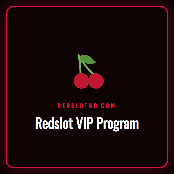 En luksuriøs Redslot VIP Program invitasjon på et elegant bord.